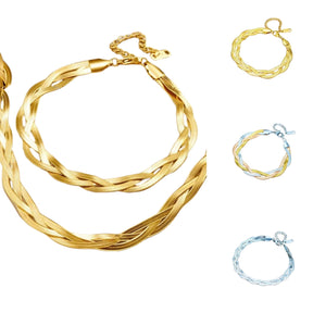 Bracelet : The Geneva Bling Bracelet - Tijdloze Glamour voor Elke Gelegenheid - Goud in van Pantino