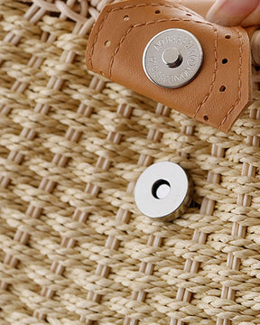 bags : Rotan Schoudertas Dames Wit - Handgeweven Bohemian Stijl in van Pantino