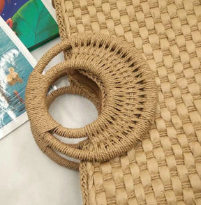 bags : Strandtas met Houten Handvat - Beach Companion - Zwart in van Pantino
