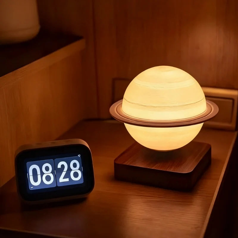 EtherealOrbit Zwevende Lamp – Magnetisch Zwevend Maan & Saturnus Licht
