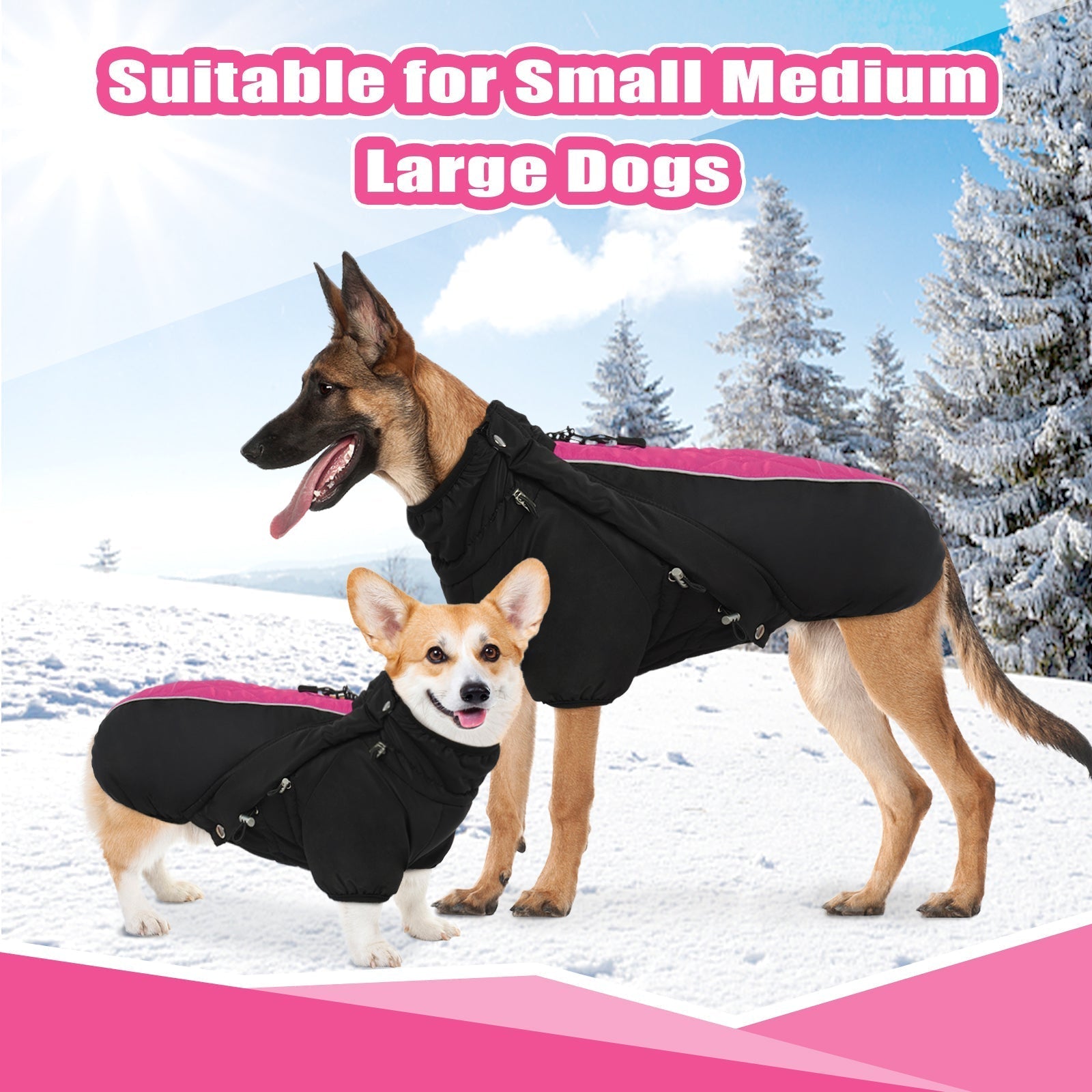 pets : Gezellig Fleece-Gevoerd Hondenjack - Roze in van Pantino