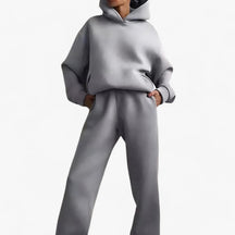 Two-Piece Set : Beha Legergroen - Valeria Winter Hoody Sets - Behaaglijke Warmte voor Koude Dagen in Grijs van Pantino