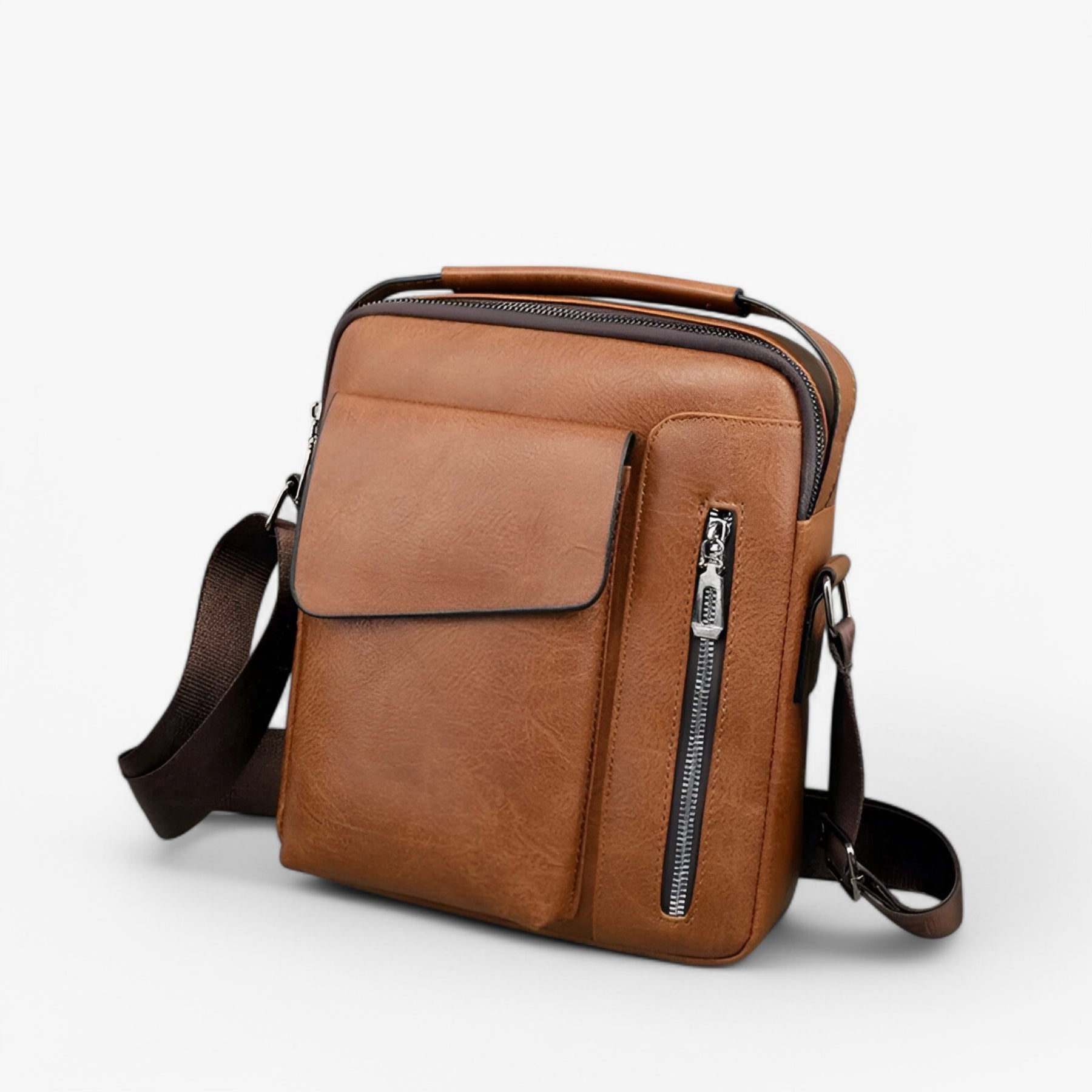 bags : Schoudertas Bruin - Luxe Leren voor Stijl en Functionaliteit in van Pantino