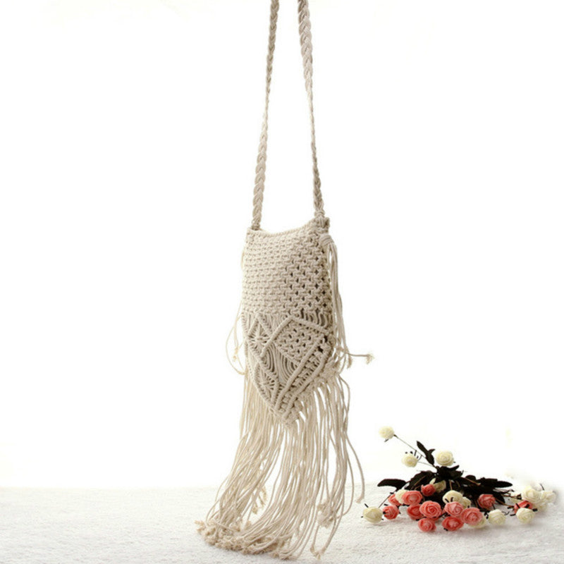 bags : Strand Begeleider Kwast Sling Bag - Wit in van Pantino