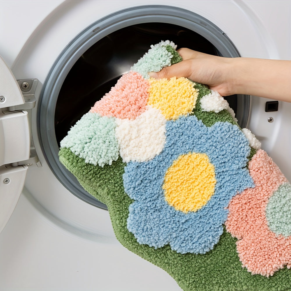 home & garden : Badmat met Bloemenmotief, Extra Zacht en Absorberend in van Pantino