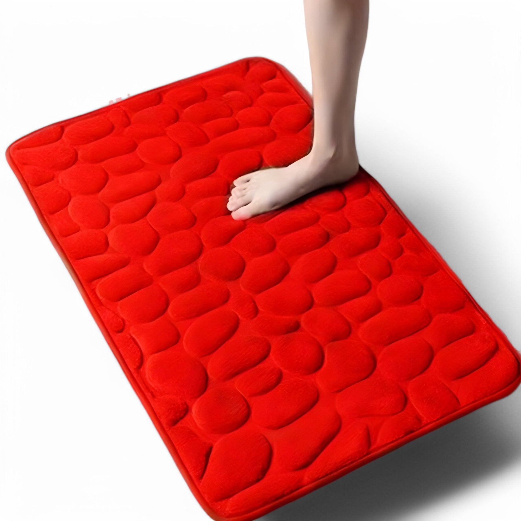 home & garden : Absorberende Badmat - Antislip Deurtapijt voor Badkamer en Toilet - Grijs in Rood van Pantino