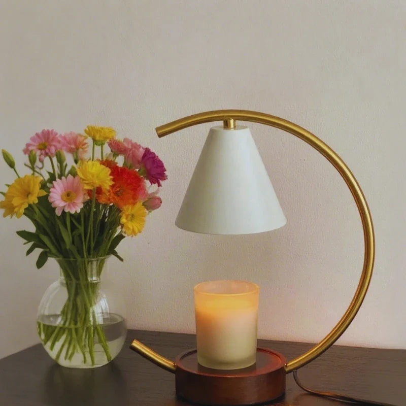 Moonveil Wasbrander Lamp – Elegante Kaars & Wasmelt Warmer