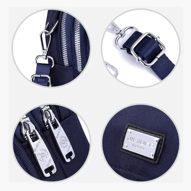 bags : Crossbody Tas Blauw - PhoneBag - Telefoonhoesje met Rits voor in van Pantino
