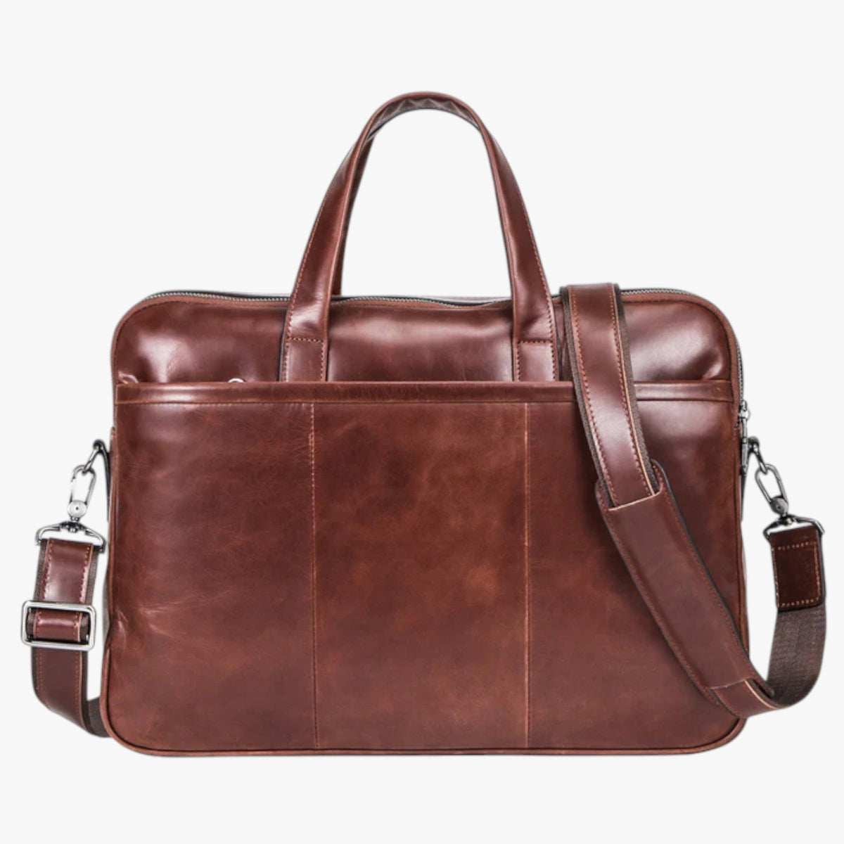 bags : Laptoptas Koffiebruin - Elegante Leren in van Pantino