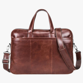 bags : Laptoptas Koffiebruin - Elegante Leren in van Pantino