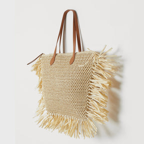 bags : Geweven Tas met Één Schouder - Lichtbruin in Beige van Pantino