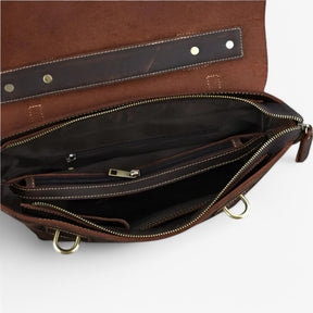 bags : Luxe Lederen Aktetas Leer - Bruin in van Pantino