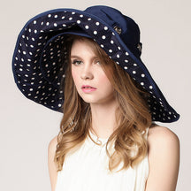 Sun Hat : Muts Wit - De Strandmuts met Grote Rand in Blauw van Pantino