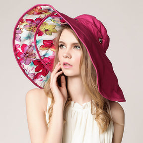 Sun Hat : Muts Wit - De Strandmuts met Grote Rand in Rood van Pantino