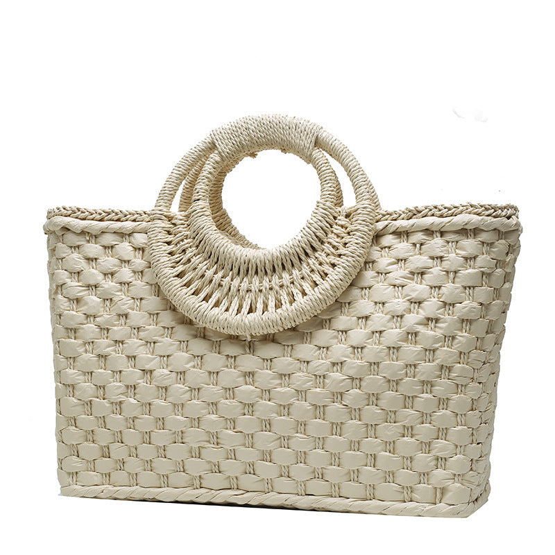 bags : Strandtas Zwart - Boheemse Vakantie in Beige van Pantino