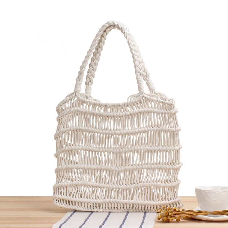 bags : Strandtas Wit - Vrouwelijke Rieten in Wit van Pantino