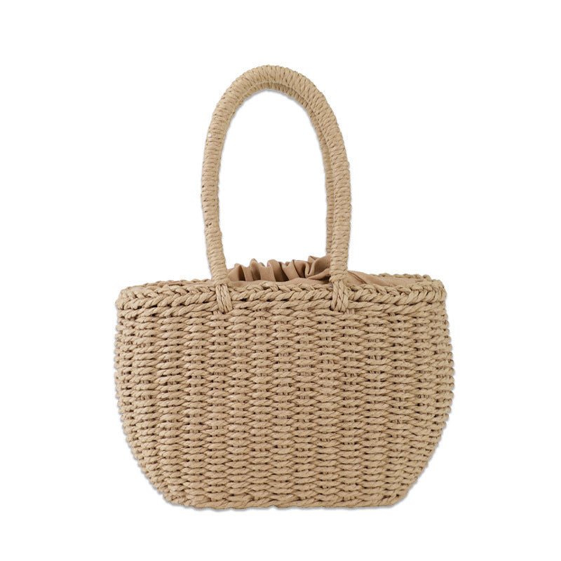 bags : Hot Vrouwen Riet Tasje - Zand & Stijl - Bruin in Bruin van Pantino