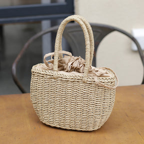 bags : Hot Vrouwen Riet Tasje - Zand & Stijl - Bruin in van Pantino