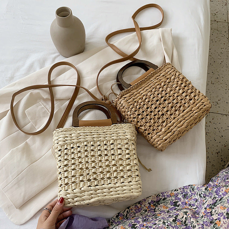 bags : Strandtas Wit - Draagbare Diagonale in van Pantino
