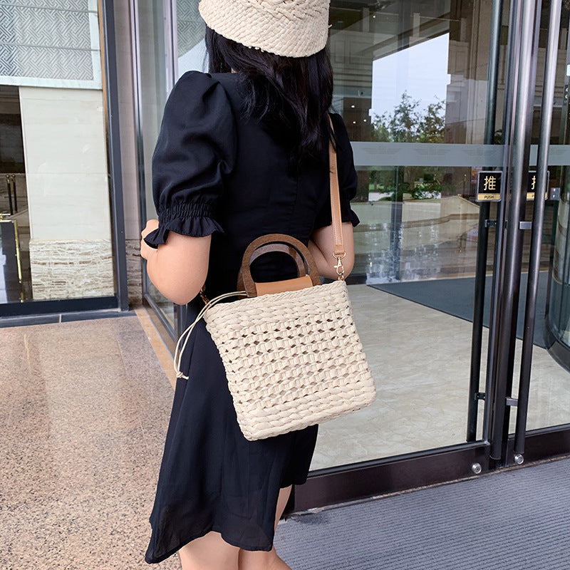 bags : Strandtas Wit - Draagbare Diagonale in van Pantino