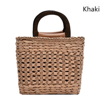 bags : Strandtas Wit - Draagbare Diagonale in Khaki van Pantino