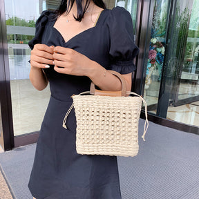 bags : Strandtas Wit - Draagbare Diagonale in van Pantino