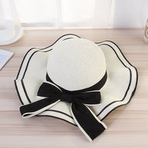 Straw Hat : Roze Strohoed Dames - Zomer Panama Zonnescherm Hoed - Lichtgewicht & Ademend in Wit van Pantino