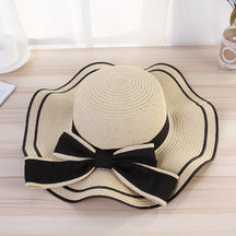 Straw Hat : Roze Strohoed Dames - Zomer Panama Zonnescherm Hoed - Lichtgewicht & Ademend in Beige van Pantino