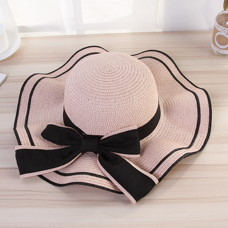 Straw Hat : Roze Strohoed Dames - Zomer Panama Zonnescherm Hoed - Lichtgewicht & Ademend in Roze van Pantino