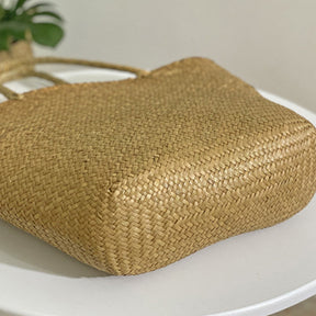 bags : Rotan Geweven Tas - Aarde Goud in van Pantino