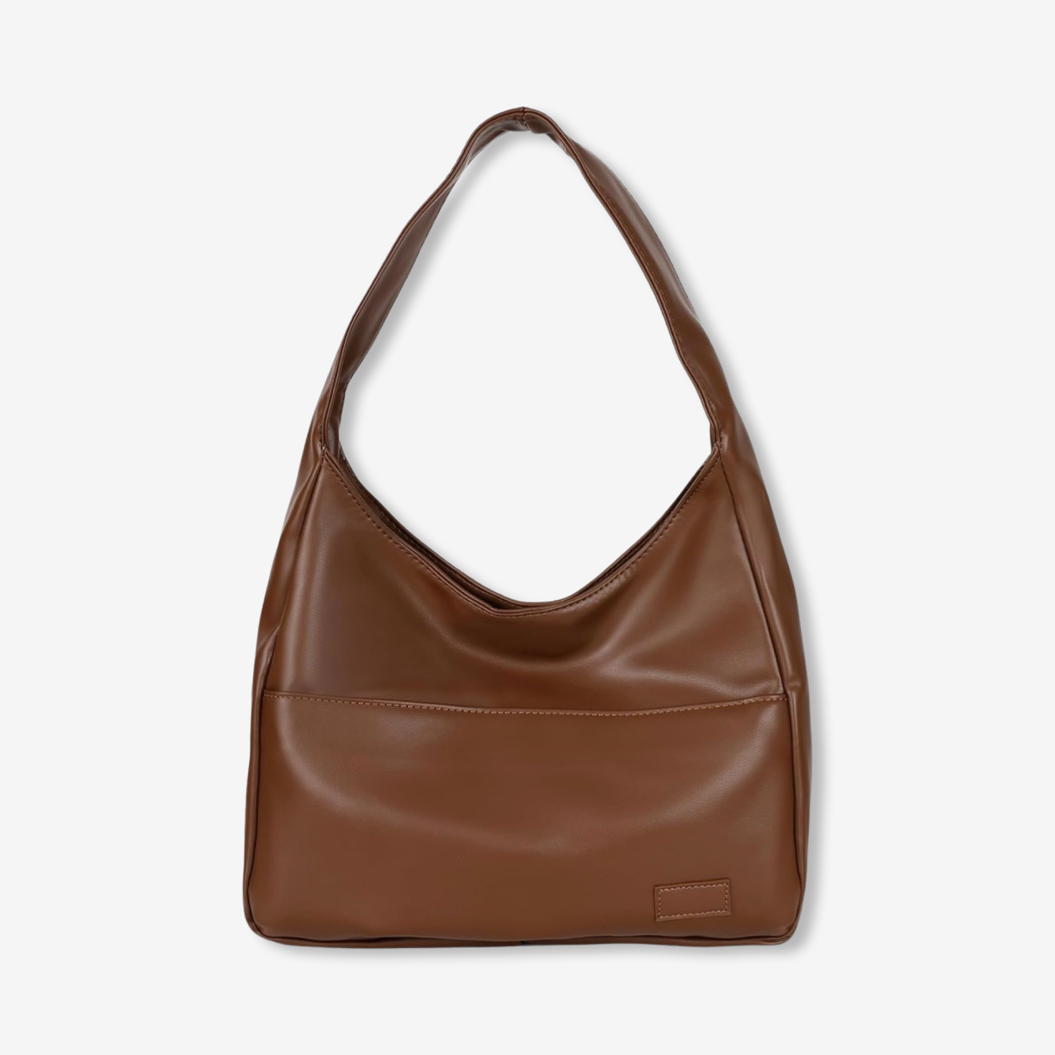 bags : Stijlvolle Schoudertas Dames Leer - Bruin in Bruin van Pantino