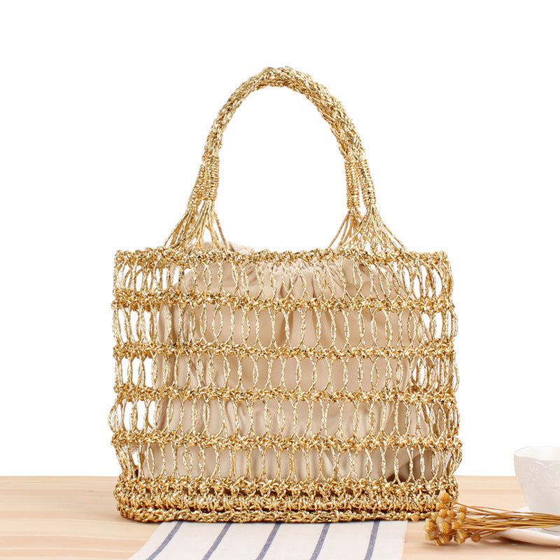 bags : Handtas Zilver - Shoreline Wandeling in Goud van Pantino