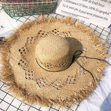 Panama Hat Khaki with Floppy Brim - Stylish Summer Hat for Women