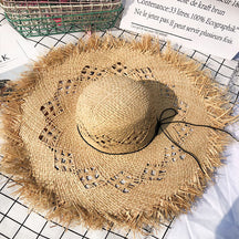 Hat : Hoed Khaki - Lint Floppy Schaduw Panama in Khaki van Pantino