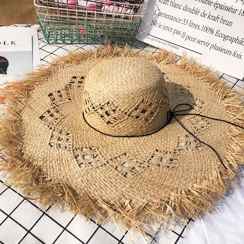 Hat : Hoed Khaki - Lint Floppy Schaduw Panama in van Pantino
