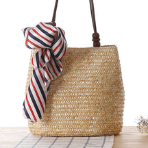 bags : Schoudertas van Stro - Bruin in Beige van Pantino
