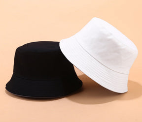 Bucket Hat : Hoed Khaki - Lichtbord Dubbelzijdige Emmerhoed in Wit van Pantino