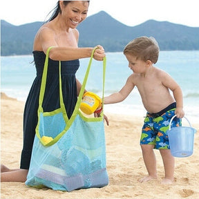 bags : Strandtas met Kinderspeelgoed - Blauw in van Pantino