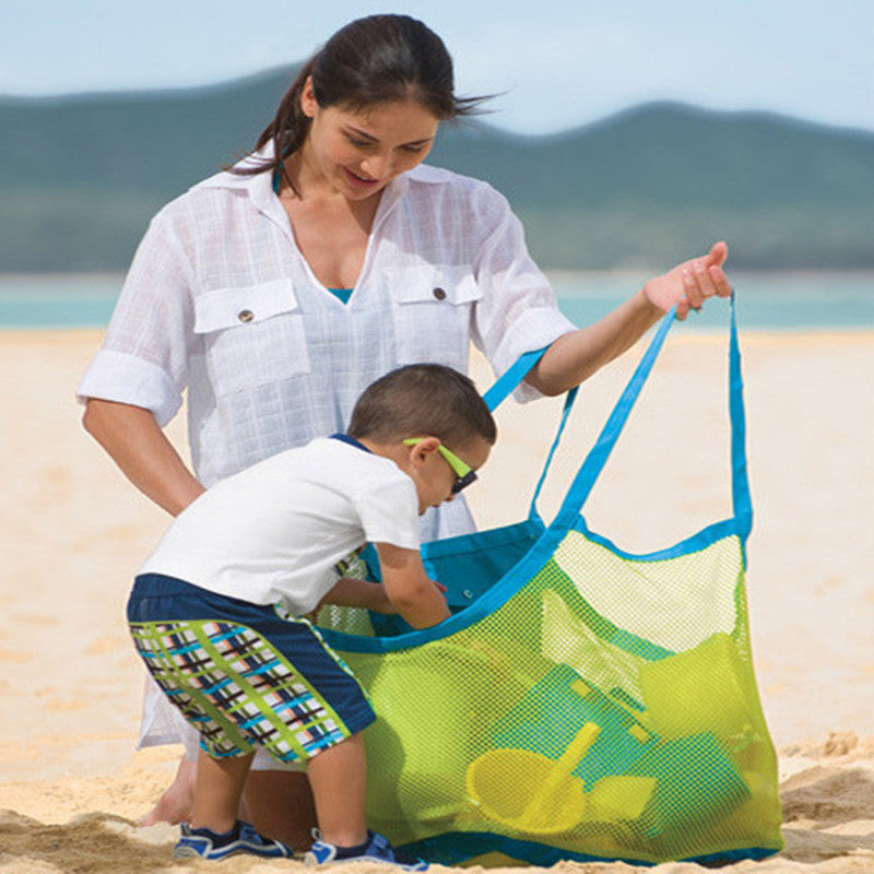bags : Strandtas met Kinderspeelgoed - Blauw in van Pantino
