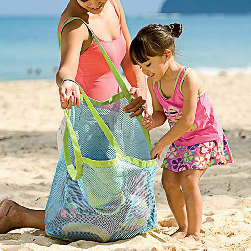 bags : Strandtas met Kinderspeelgoed - Blauw in van Pantino