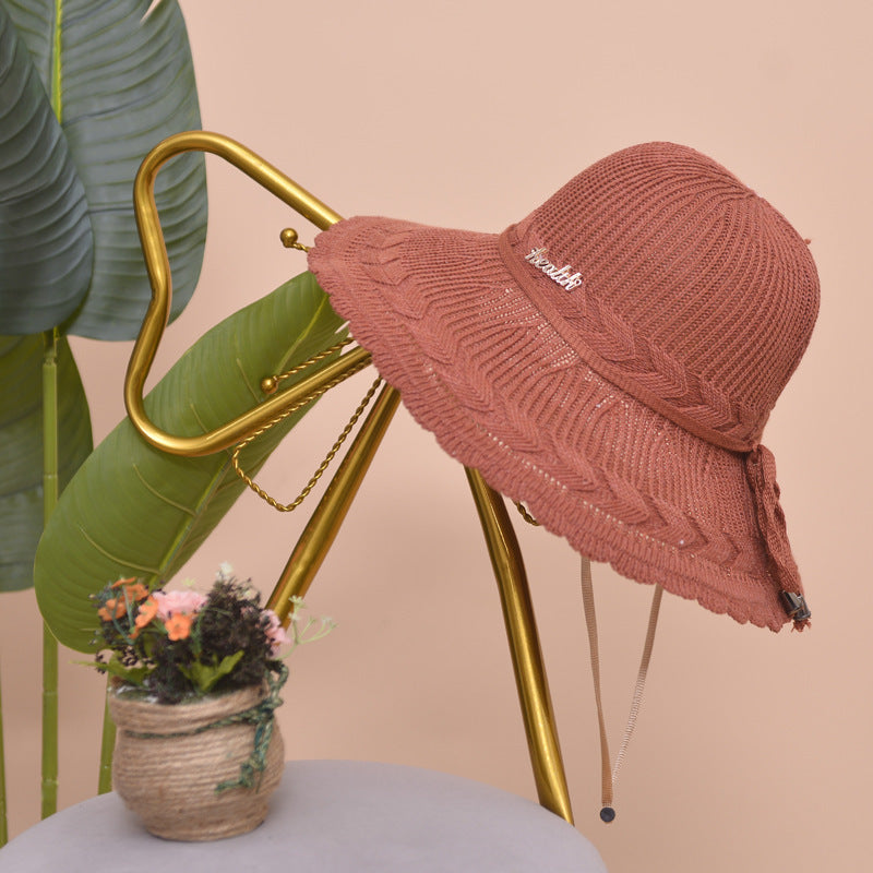 Sun Hat : Muts Khaki - Strandmuts in Rood van Pantino