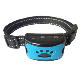 pets : Anti-Blaf Halsband - Diervriendelijk Stop Blaffen Direct - Siliconen in Blauw van Pantino