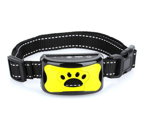 pets : Anti-Blaf Halsband - Diervriendelijk Stop Blaffen Direct - Siliconen in Geel van Pantino
