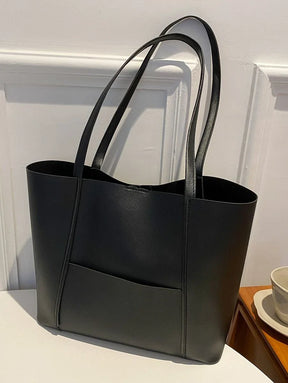 bags : Stella Top Handle Bag Black - Leer in van Pantino