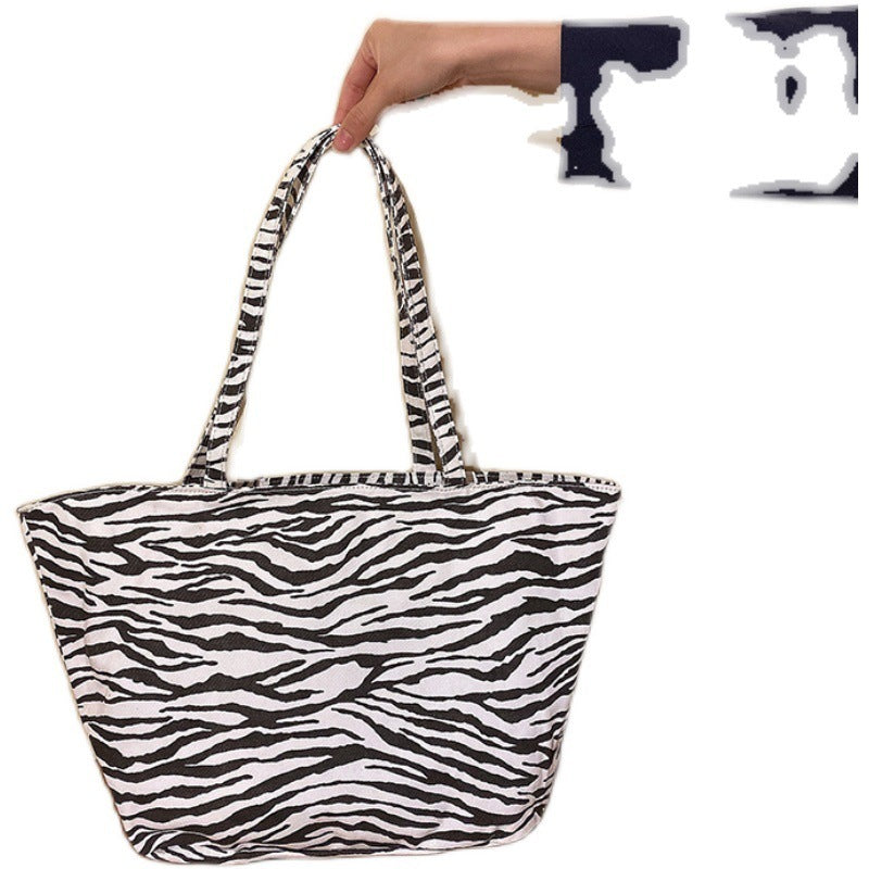 bags : Gestreepte Tas - Beach Chic - Zwart in van Pantino