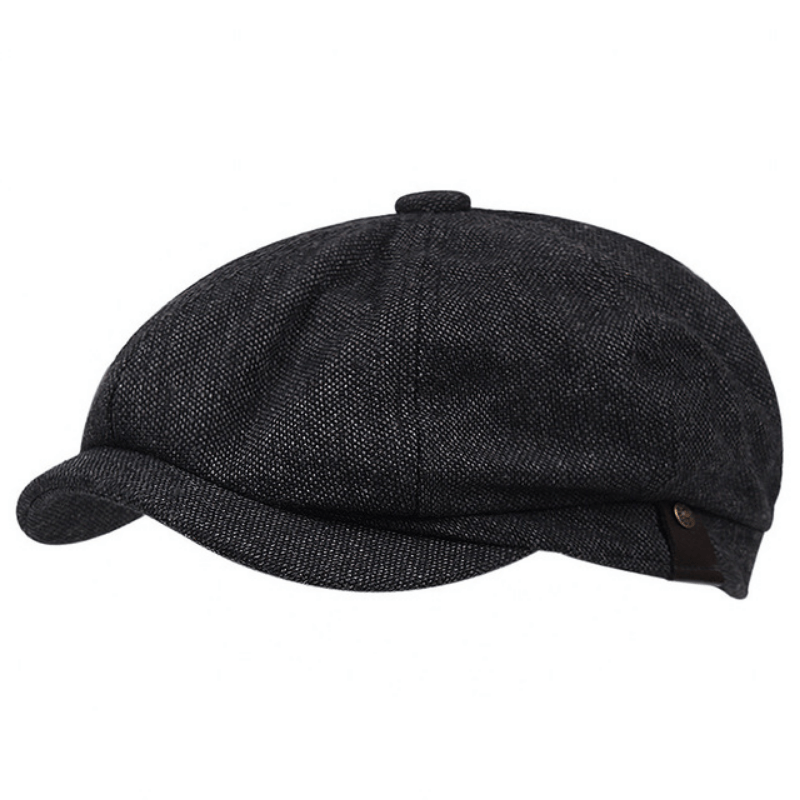 Newsboy Hat : Hoed Heren Zwart - Krantenverkoperhoed voor Ivy Driving Hat in Zwart 56-60cm van Pantino