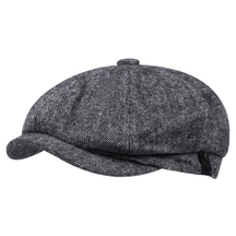 Newsboy Hat : Hoed Heren Zwart - Krantenverkoperhoed voor Ivy Driving Hat in Grijs 56-60cm van Pantino