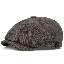 Beret : Baret Heren Zwart - Lente en Herfst Casual Hoed Retro Dunne in Khaki 56-60cm van Pantino