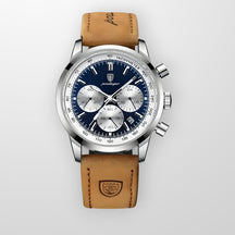 watches : Horloge Heren Bruin / Zilver - LuminousWatch - Luxe voor in Bruin Zilver van Pantino