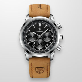 watches : Horloge Heren Bruin / Zilver - LuminousWatch - Luxe voor in Bruin Zwart van Pantino